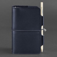 Шкіряний блокнот BlankNote BN-SB-3-navy-blue синій