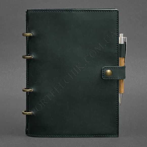 Кожаный блокнот BlankNote BN-SB-9-1-iz Crazy Horse зеленый (Код. 17426-04) главное фото