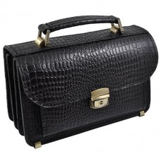 Классическая барсетка Manufatto-2 Croco Black черный Классическая барсетка Manufatto-2 Croco Black черный