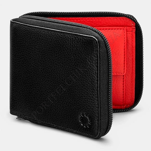 Мужское портмоне Yoshi Y2046 17 19 Black/Red черный, комбинированный (Код. 18354-01) главное фото