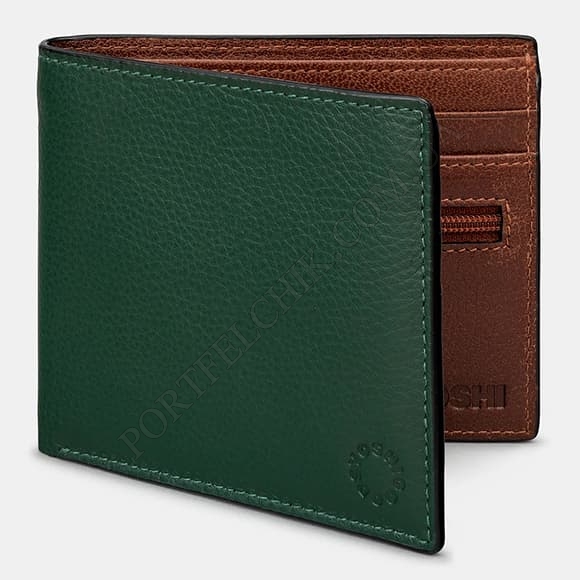 Чоловіче портмоне Yoshi Y2378 17 16 Green/Brown зелений, комбінований (Код. 18495-01) головне фото
