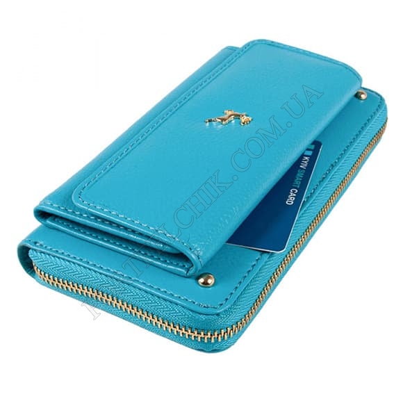 Женский кошелек Ashwood J54 Blue Atoll голубой (Код. 16994-01) главное фото