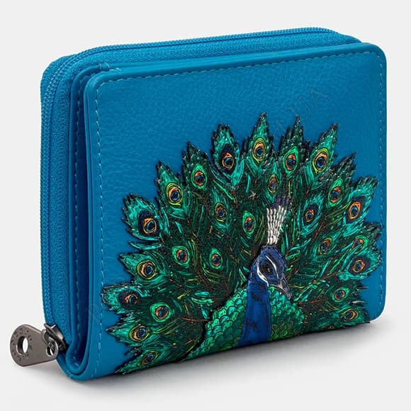 Жіноче портмоне Yoshi Y1261 Peacock Plume Petrol Blue синій (Код. 18552-01) головне фото