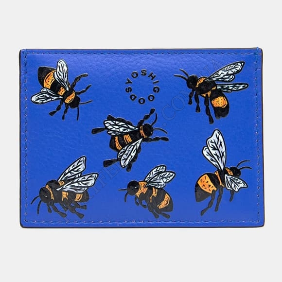 Картхолдер Yoshi Y1218 Blue Sweet Bees синий (Код. 18584-01) главное фото
