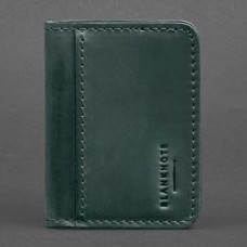 Обкладинка на id паспорт BlankNote BN-KK-4-1-iz Crazy Horse З гербом зелений