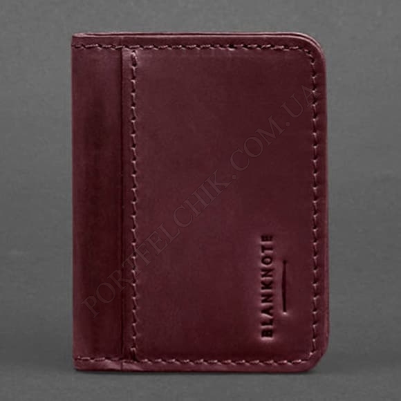 Обложка на id паспорт BlankNote BN-KK-4-1-vin-kr Crazy Horse С гербом бордовый (Код. 17362-04) главное фото