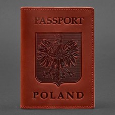 Обкладинка на паспорт BlankNote BN-OP-PL-coral Crazy Horse корал