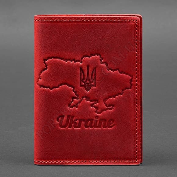 Обкладинка на паспорт BlankNote BN-OP-UA-M-coral Crazy Horse корал (Код. 18241-04) головне фото
