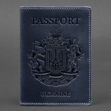 Обложка на паспорт BlankNote BN-OP-UA-nn Crazy Horse синий Обложка на паспорт BlankNote BN-OP-UA-nn Crazy Horse синий
