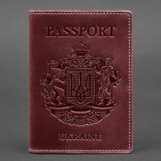 Обложка на паспорт BlankNote BN-OP-UA-vin-kr Crazy Horse бордовый Обложка на паспорт BlankNote BN-OP-UA-vin-kr Crazy Horse бордовый