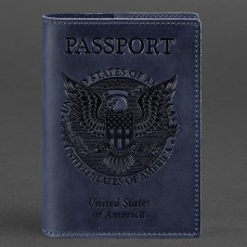 Обложка на паспорт BlankNote BN-OP-USA-nn Crazy Horse синий Обложка на паспорт BlankNote BN-OP-USA-nn Crazy Horse синий