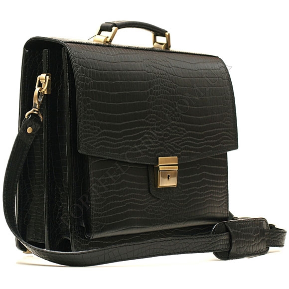 Портфель Manufatto ПАВ-20 Croco Black чорний (Код. 8062-09) головне фото