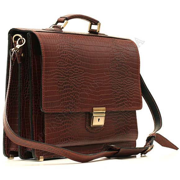 Портфель Manufatto ПАВ-20 Croco Brown коричневий (Код. 8063-09) головне фото