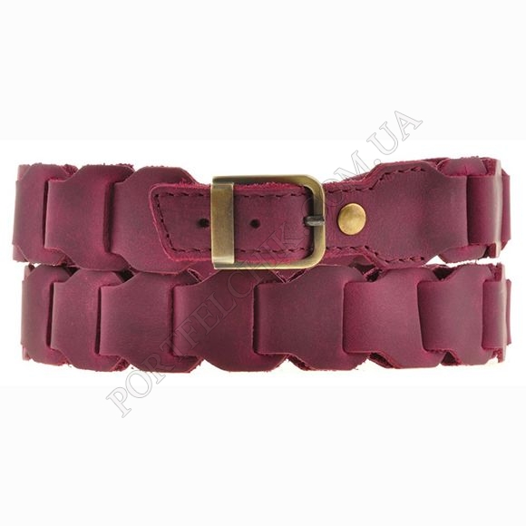 Женский ремень BlankNote BN-BELT-1-vin-kr Crazy Horse бордовый (Код. 8426-04) главное фото