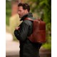 Кожаный рюкзак Ashwood K47 Chestnut коричневый (Код. 17696-01) дополнительное фото № 4