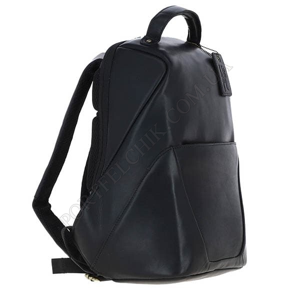 Кожаный рюкзак Ashwood K47 Black черный (Код. 18652-01) главное фото