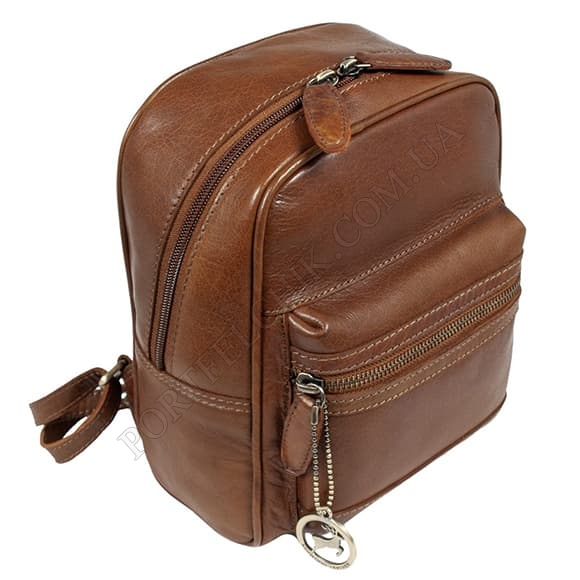 Кожаный рюкзак Ashwood T87 Honey коричневый (Код. 17721-01) главное фото