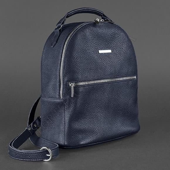 Кожаный рюкзак BlankNote BN-BAG-22-navy синий (Код. 16202-04) главное фото