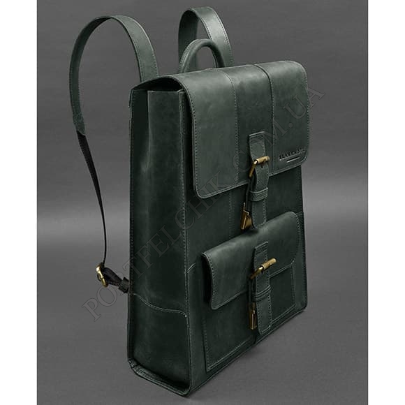 Шкіряний рюкзак BlankNote BN-BAG-47-iz Crazy Horse зелений (Код. 17750-04) головне фото