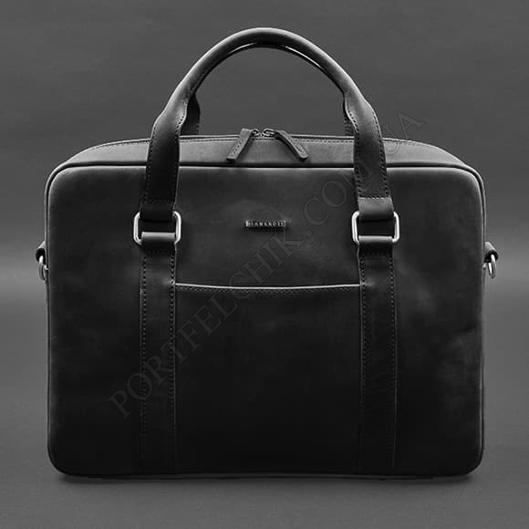 Сумка-портфель BlankNote BN-BAG-37-g-kr Crazy Horse чорний (Код. 18209-04) головне фото
