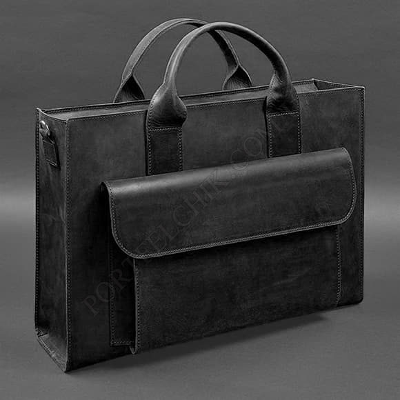 Сумка-портфель BlankNote BN-BAG-50-g-kr Crazy Horse чорний (Код. 18213-04) головне фото