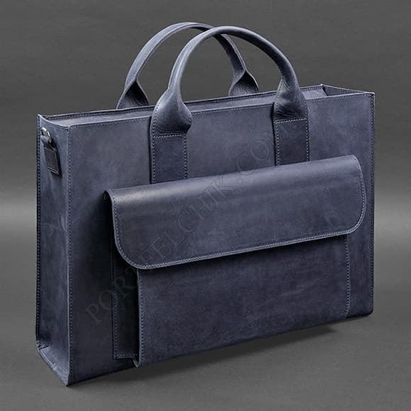Сумка-портфель BlankNote BN-BAG-50-nn Crazy Horse синій (Код. 18217-04) головне фото