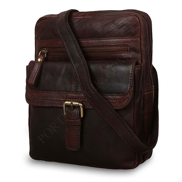 Мужская сумка через плечо Ashwood G33 Brandy коричневый (Код. 16813-01) главное фото