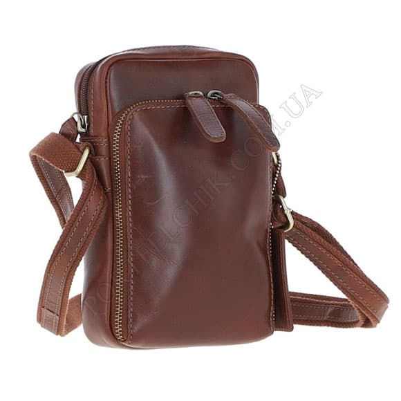 Мужская сумка через плечо Ashwood K41 Chestnut коричневый (Код. 17290-01) главное фото