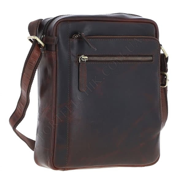 Мужская сумка через плечо Ashwood K42 Brown коричневый (Код. 17291-01) главное фото