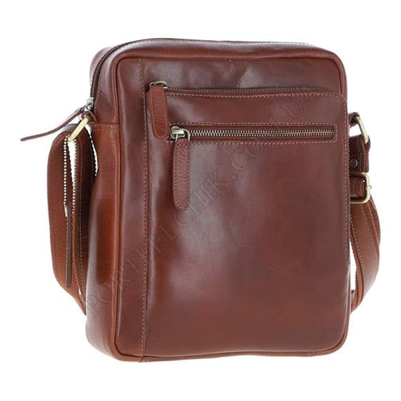 Мужская сумка через плечо Ashwood K42 Chestnut коричневый (Код. 17292-01) главное фото