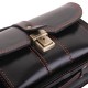 Чоловіча сумка через плече Manufatto-4 Black з коричневою ниткою чорний (Код. 15828-09) додаткове фото № 8