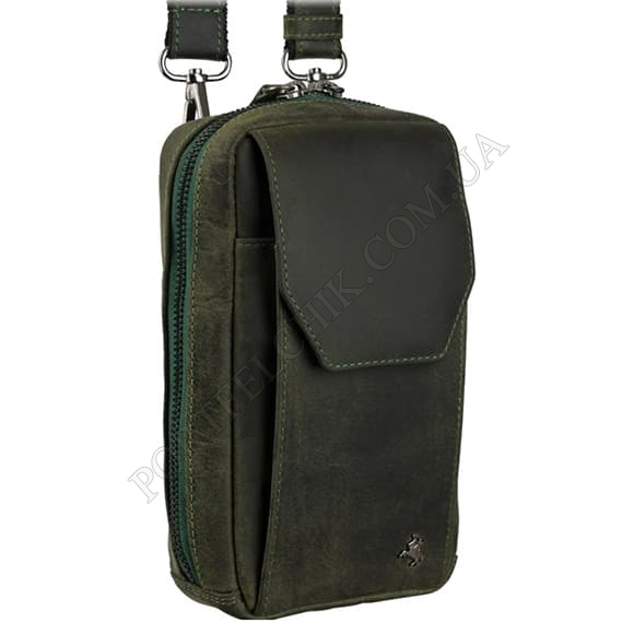 Сумочка на шею Visconti S45 Alex Oil Green зеленый (Код. 18199-01) главное фото