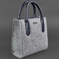 Сумка женская BlankNote BN-BAG-28-felt-navy-blue серый, комбинированный
