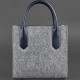 Сумка женская BlankNote BN-BAG-28-felt-navy-blue серый, комбинированный (Код. 16218-04) дополнительное фото № 4