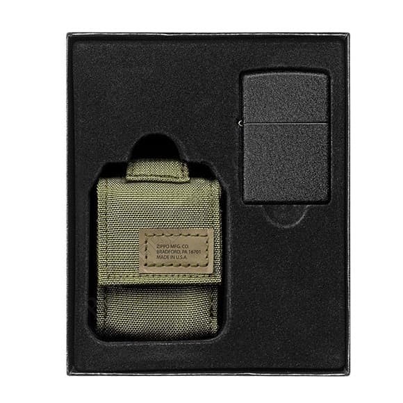 Набор Zippo 49400 236 Blk Crackle Ltr Tactical Pouch OD Green GS зеленый (Код. 15556-11) главное фото