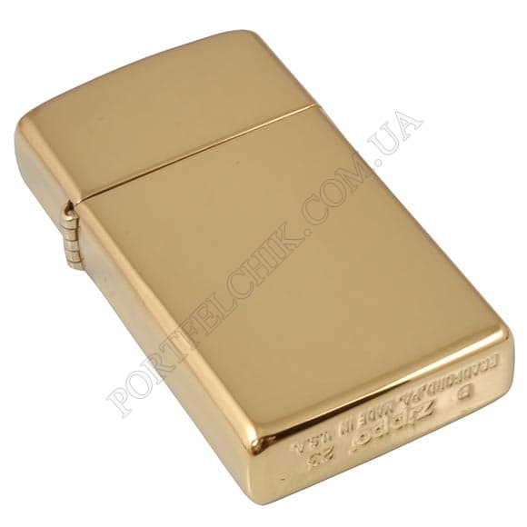 Запальничка Zippo 1654 B Slim High Polish Brass (Код. 3373-11) головне фото