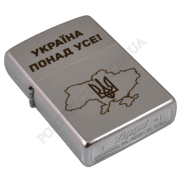 Зажигалка Zippo 207 P Украина превыше всего (Код. 16704-11) главное фото