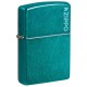 Зажигалка Zippo 24004 ZL Candy Teal Zippo Logo (Код. 18593-11) главное фото