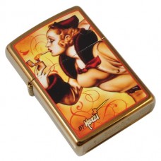 Зажигалка Zippo 24745 Windy Girl by Mazzi Harvest Bronze