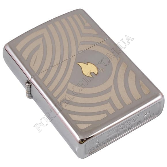 Запальничка Zippo 46332 Flame and Circles Design 2 (Код. 17843-11) головне фото