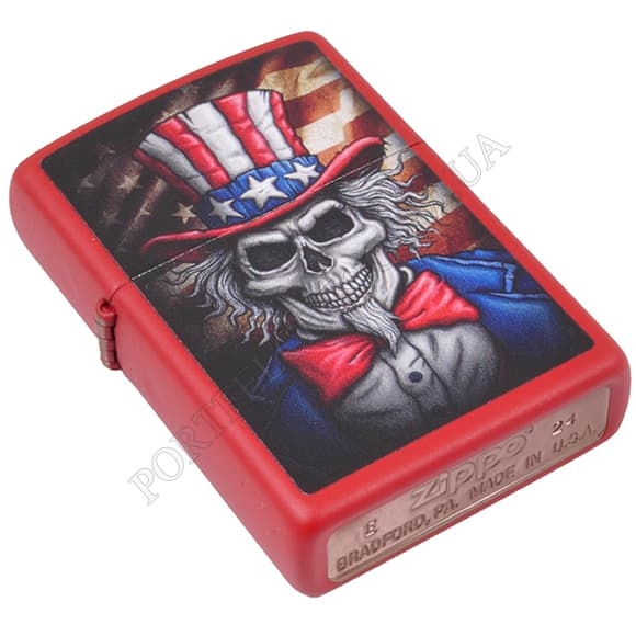 Запальничка Zippo 46696 Uncle Sam Skull Design (Код. 18337-11) головне фото