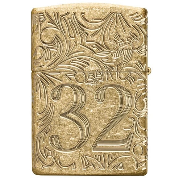 洋楽 PURE GOLD Зажигалка Zippo 46776 Armor 1932 Filigree Design (Код. 18478-11