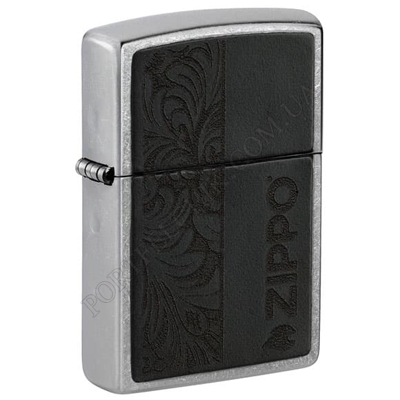 Запальничка Zippo 46919 Black Leather Emblem - Zippo Design (Код. 18484-11) головне фото