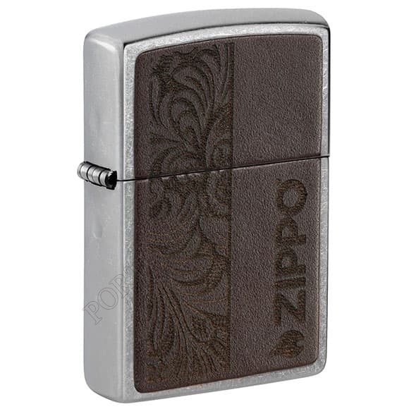 Запальничка Zippo 46920 Brown Leather Emblem - Zippo Design (Код. 18485-11) головне фото