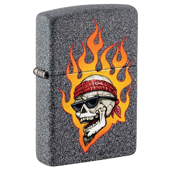 Запальничка Zippo 46933 Rietveld Flaming Skull Design (Код. 18661-11) головне фото
