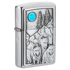 Зажигалка Zippo 49295 Wolf Pack and Moon Emblem