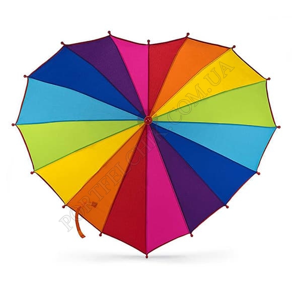 Зонт Fulton C932 Heart Junior Rainbow Heart мультиколор (Код. 16931-01) главное фото