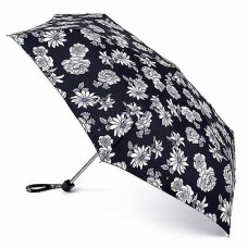 Парасолька Fulton L340 Miniflat-2 Black and White Floral чорний / білий