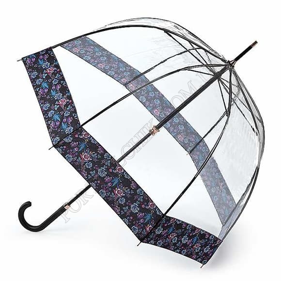 Зонт Fulton L866 Birdcage-2 Luxe Luminous Floral черный (Код. 11451-01) главное фото