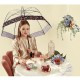 Зонт Fulton L866 Birdcage-2 Luxe Love Hearts синий (Код. 17382-01) дополнительное фото № 8